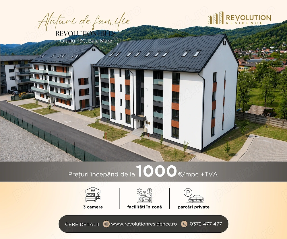 NEW! COMISION 0% - Apartamente 3 camere - Oltului 13C, Baia Mare