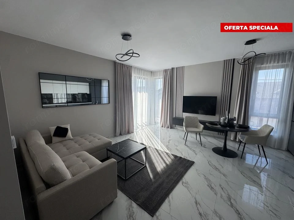 Apartament 2 camere complet mobilat si utilat | Giroc | Bloc nou | 50 mp