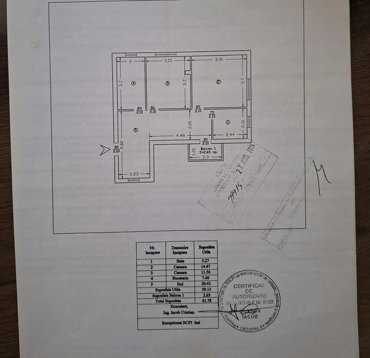 Apartament 2 camere decomandate in zona CUG.