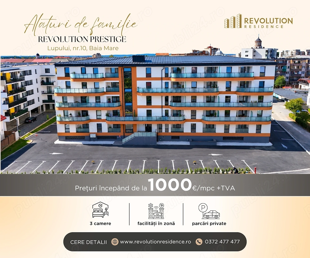 NEW! COMISION 0% - Apartamente 3 camere - str. Lupului nr 10, Baia Mare