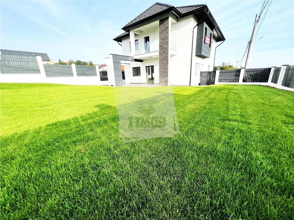 Casa moderna 5 camere 2 bai teren 498 mp 4 parcari 10 km de Sibiu