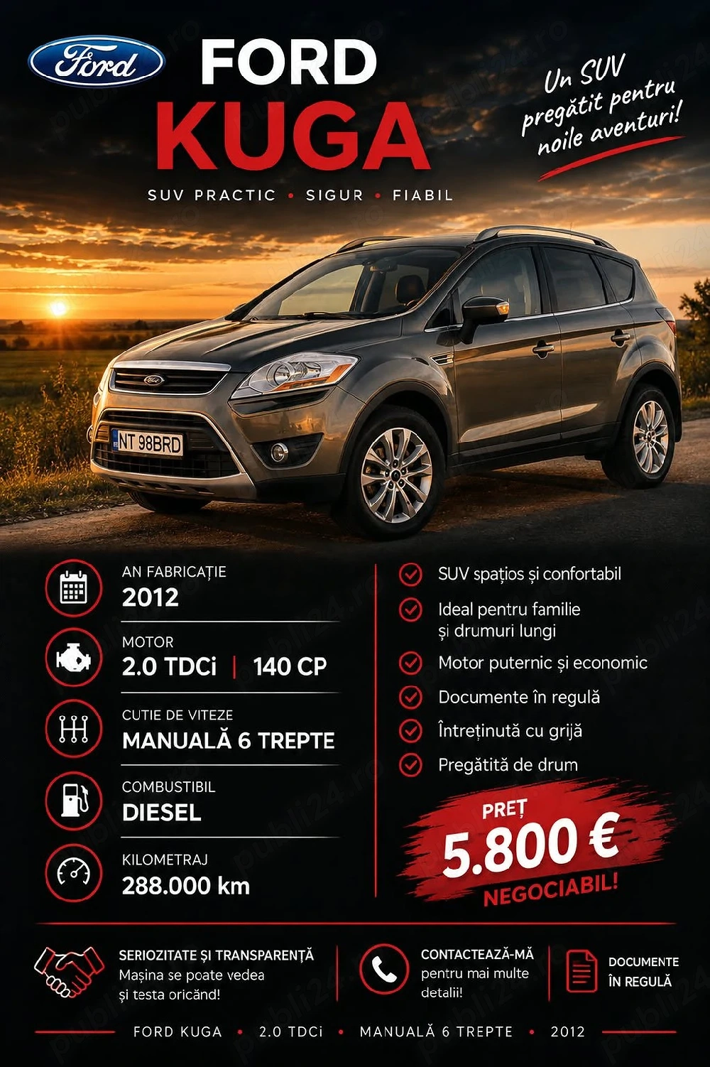 Vând Ford Kuga 