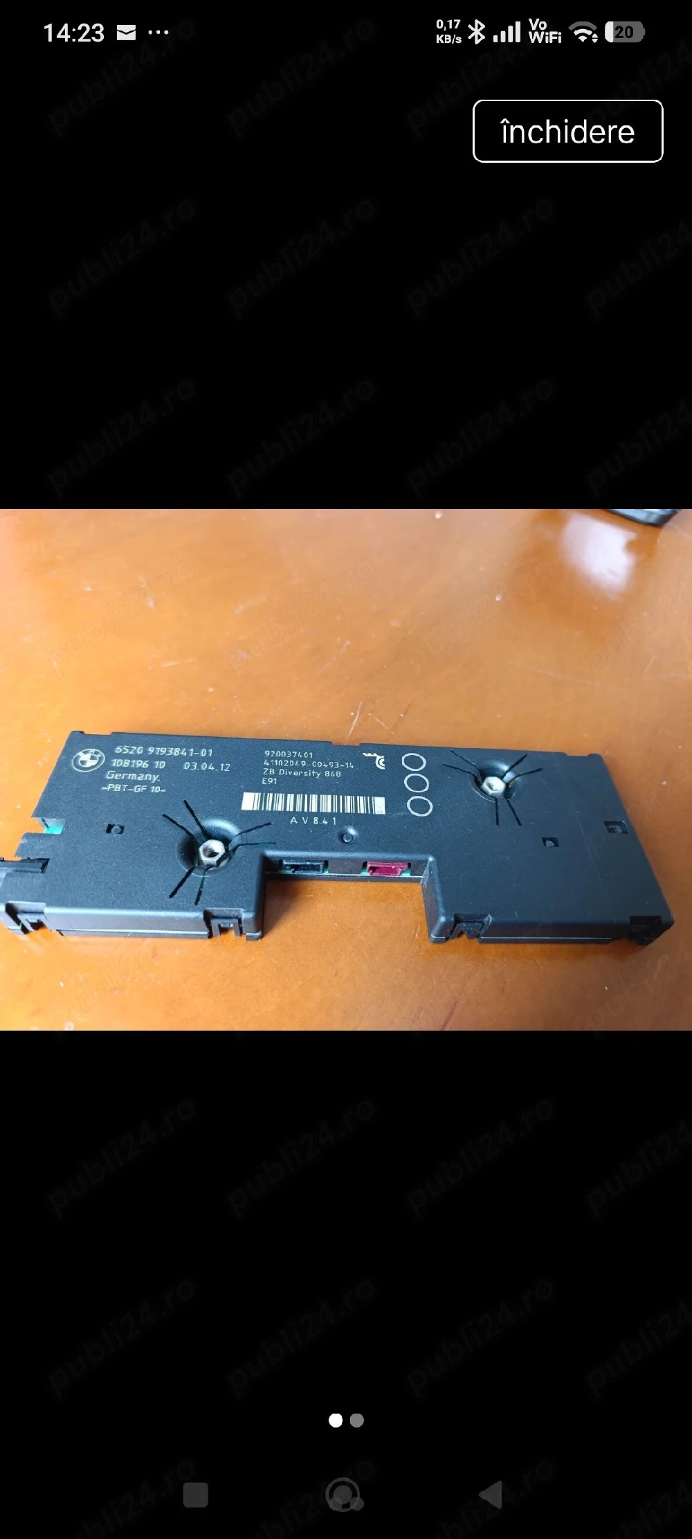 Modul amplificator antenă BMW 