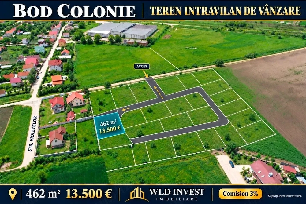 Terenuri Bod Colonie  2 loturi extravilan