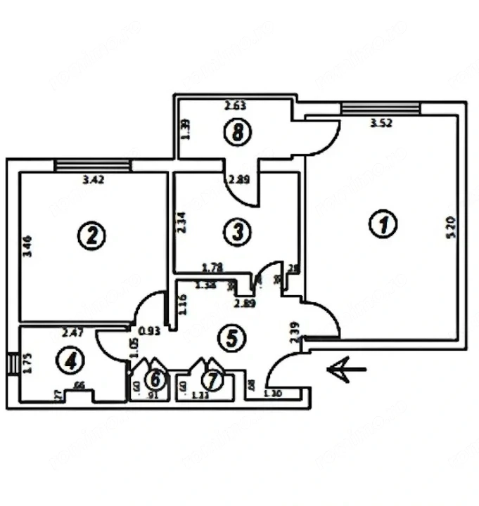 Apartament 2 camere decomandat, zona Sarari 