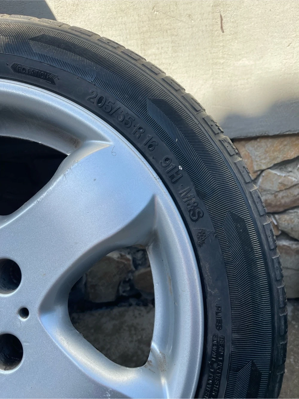 Jante 16" Mercedes w211 si doua cauciucuri 205/55/16
