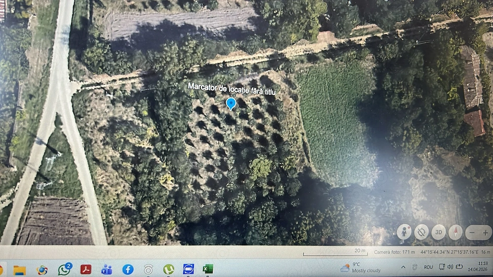 Teren intravilan 1.400 mp   Livadă de pruni, Cuza Vodă (Călărași)