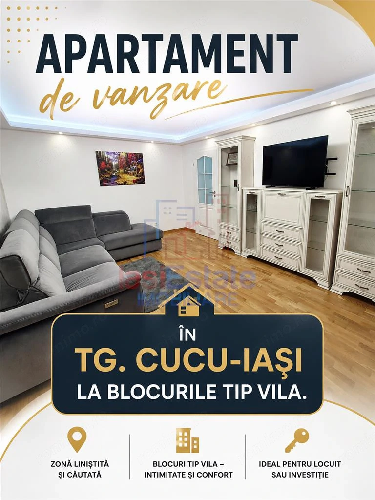 Apartament 2 camere decomandat, Tg. Cucu-Palatul de Justitie, renovat si mobilat