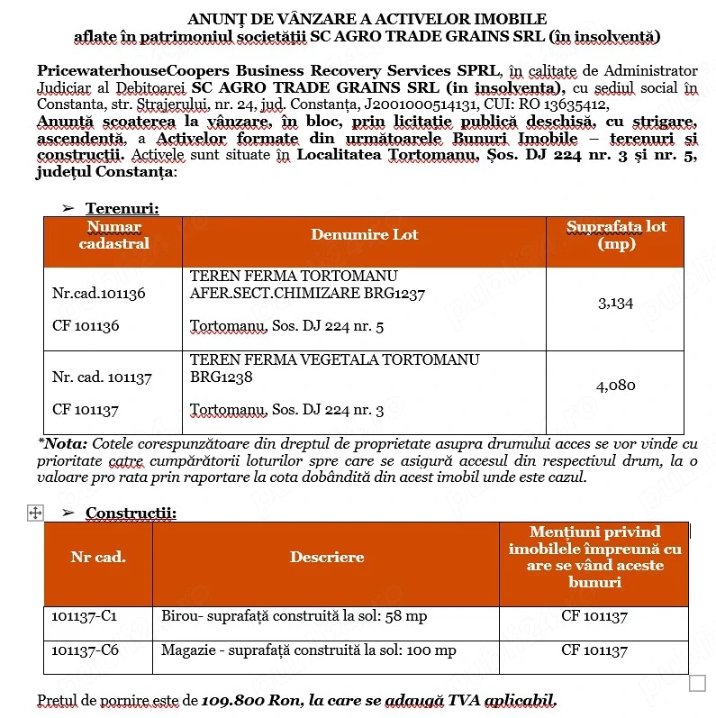 Anunt platforma Tortoman