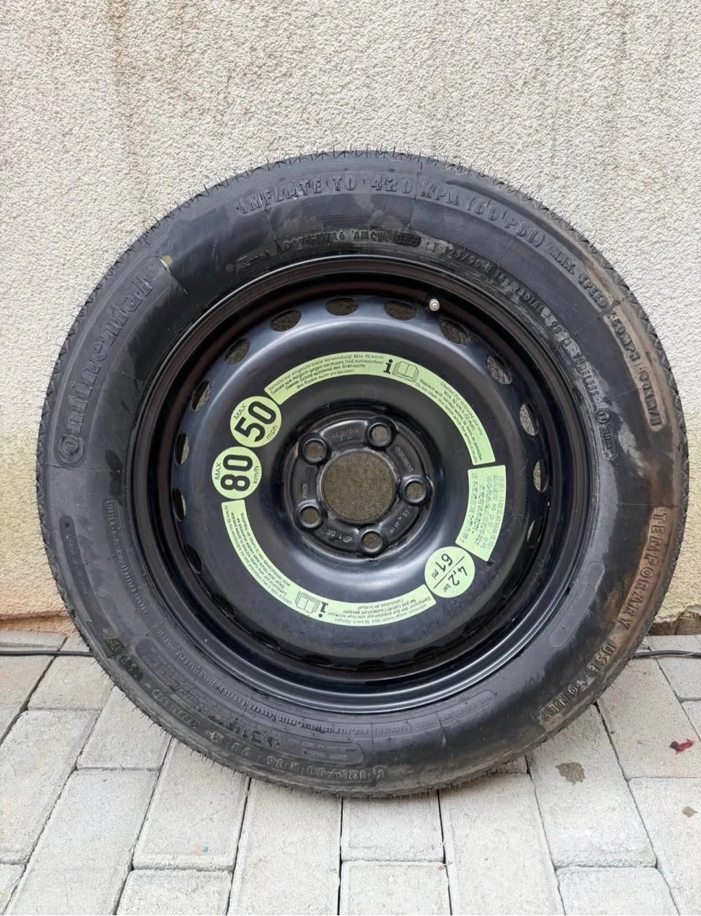 Roata rezerva subtire pe 16" Mercedes