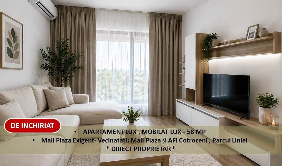 Apartament Lux-Premium, Mall PLAZA EXIGENT Residence -Lujerului - COMISION 0%