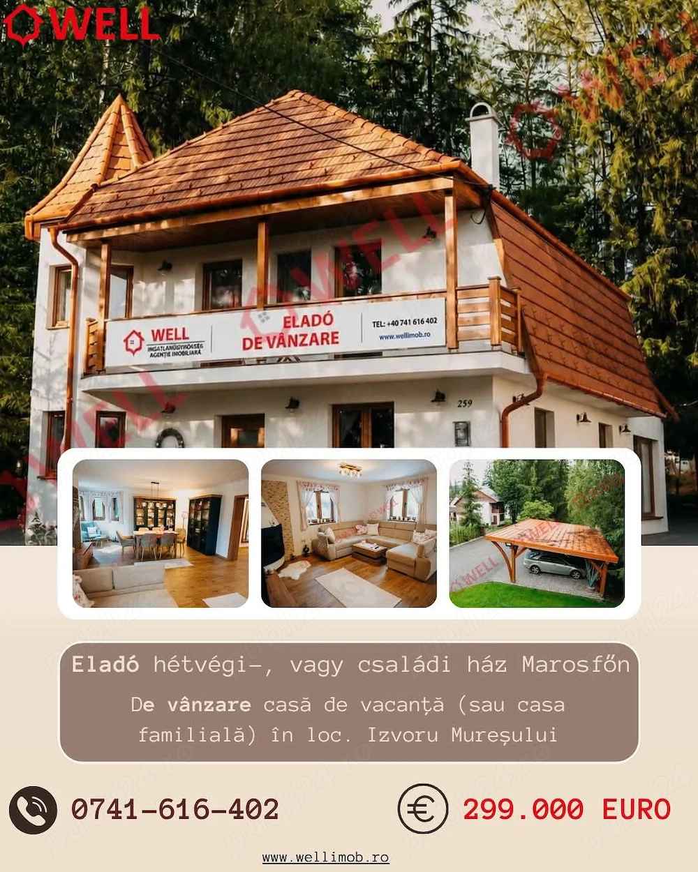  casă de vânzare în Izvoru Muresului,jud.Harghita