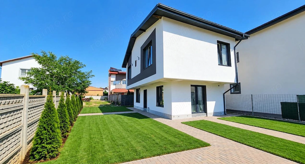 Vila individuala noua, 140 mp, 350 mp teren, Chiajna, acces din strada asfaltata