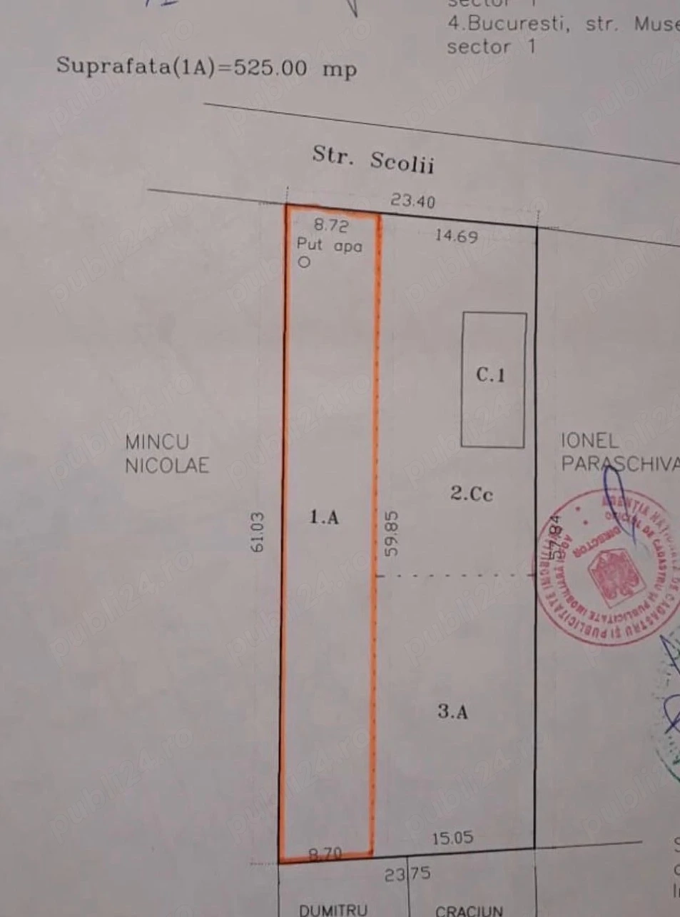 Teren intravilan Otopeni de vanzare . 70.000 Euro (negociabil)