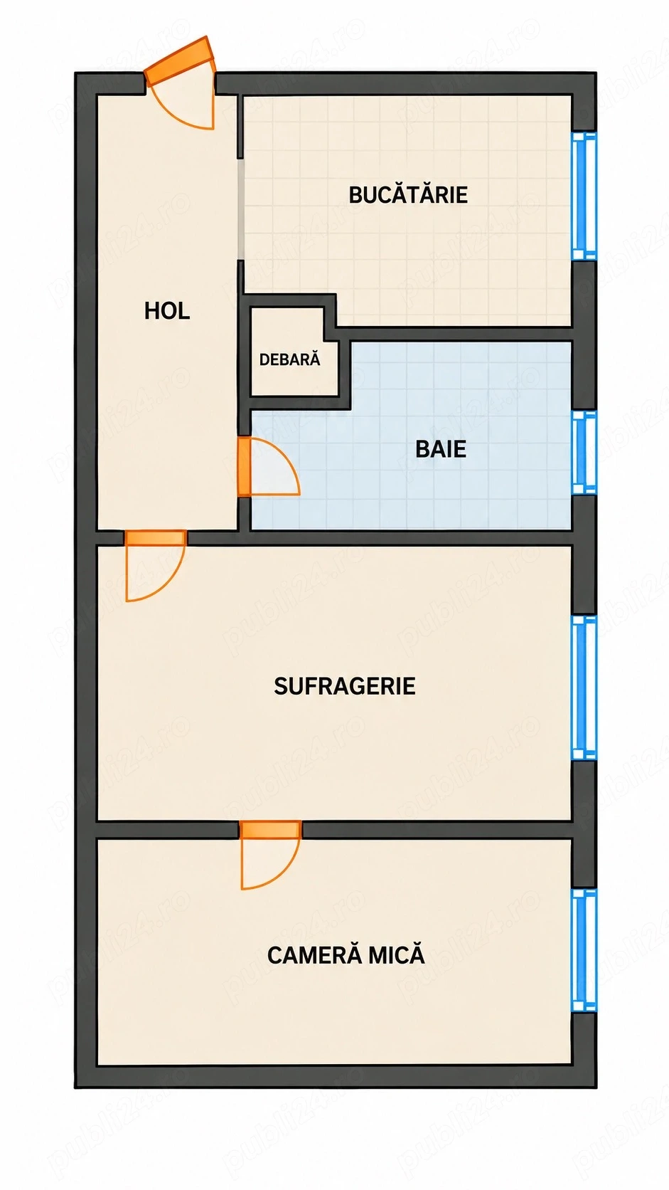 Vand apartament cu 2 camere