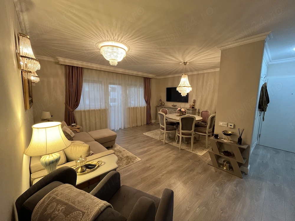Apartament 3 camere, mobilat și utilat complet   Curte proprie, parcare, 2 balcoane   Bloc 2018