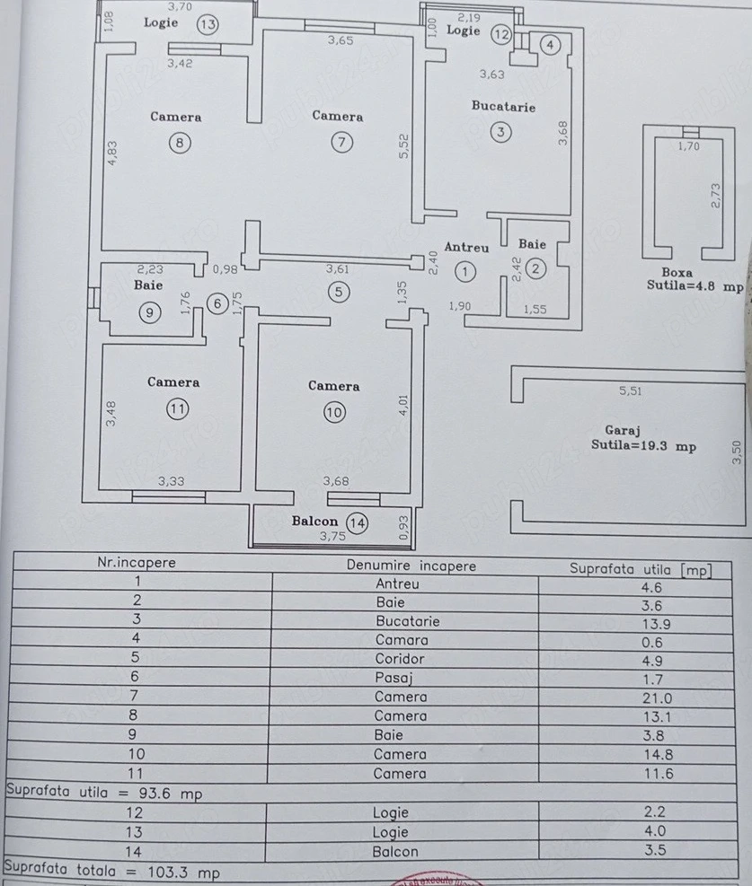 Apartament 4 camere decomandat | Zona Eneas, Timișoara | Garaj și boxă