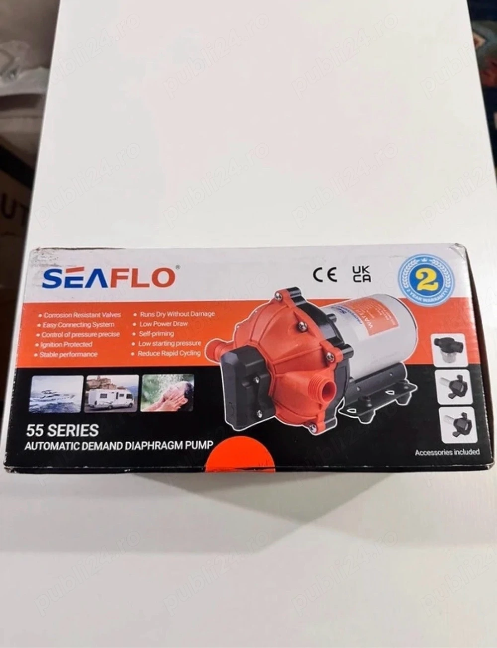 Pompă apă SEAFLO 220V 18,9 L/min 60 PSI – seria 55, nouă
