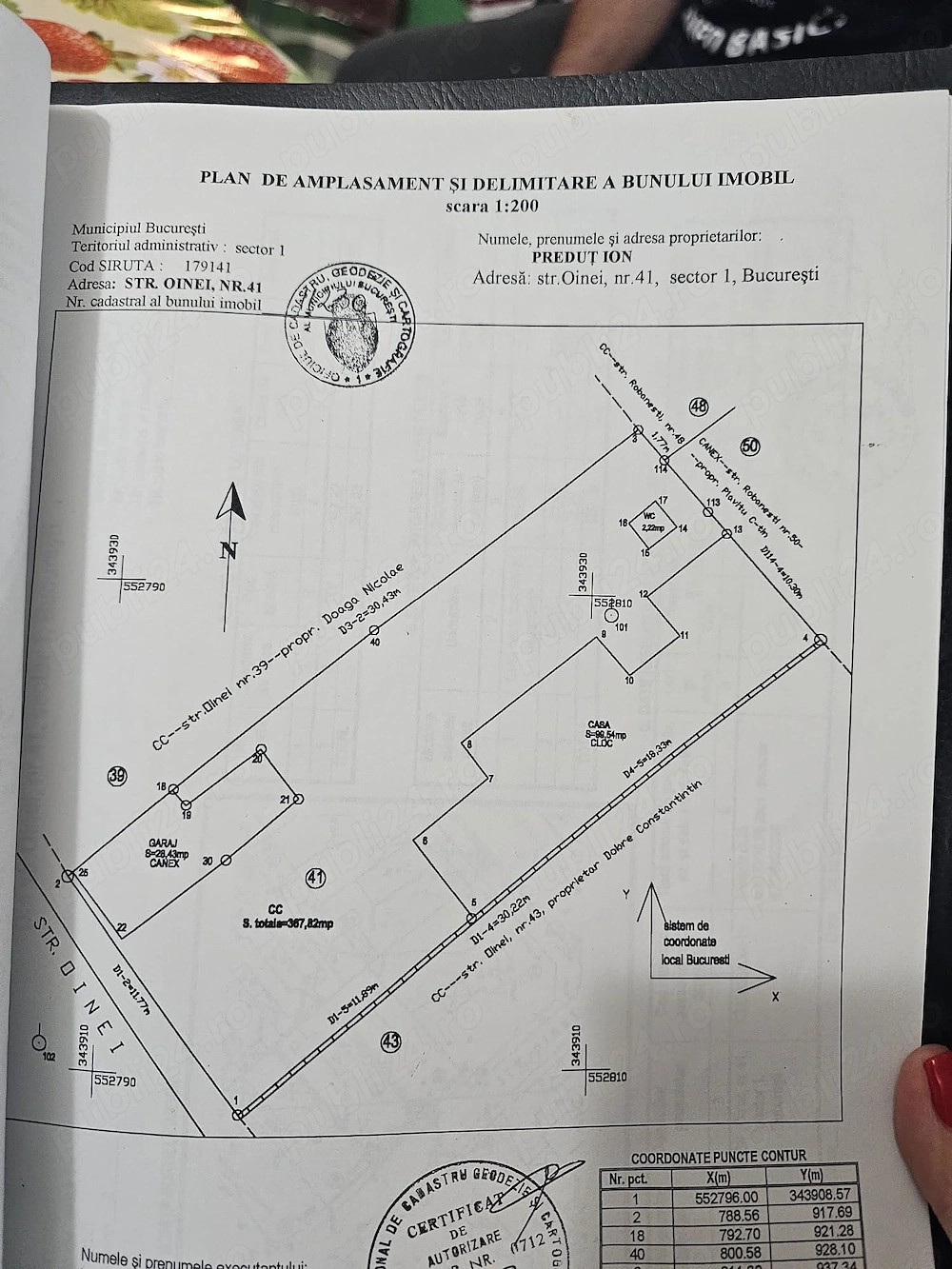 Proprietar | Teren + Casă, suprafață totală 367 mp, front 12m   Strada Oinei, Sector 1 (Dămăroaia)