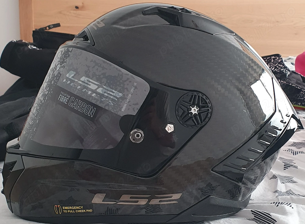 Cască Moto Racing LS2 FF805 Thunder Carbon   Pachet Complet (Mărime M )