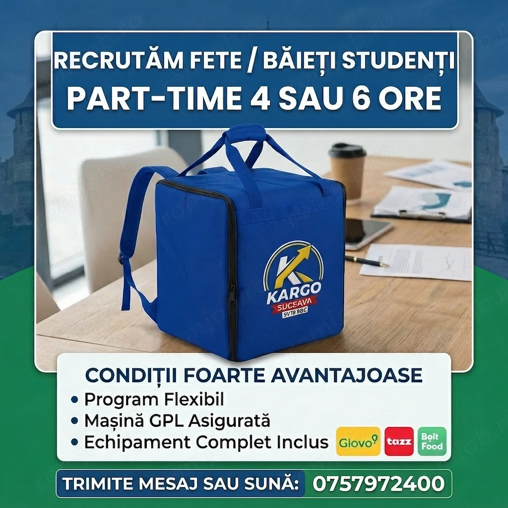 Angajam part time studenti pentru livrari