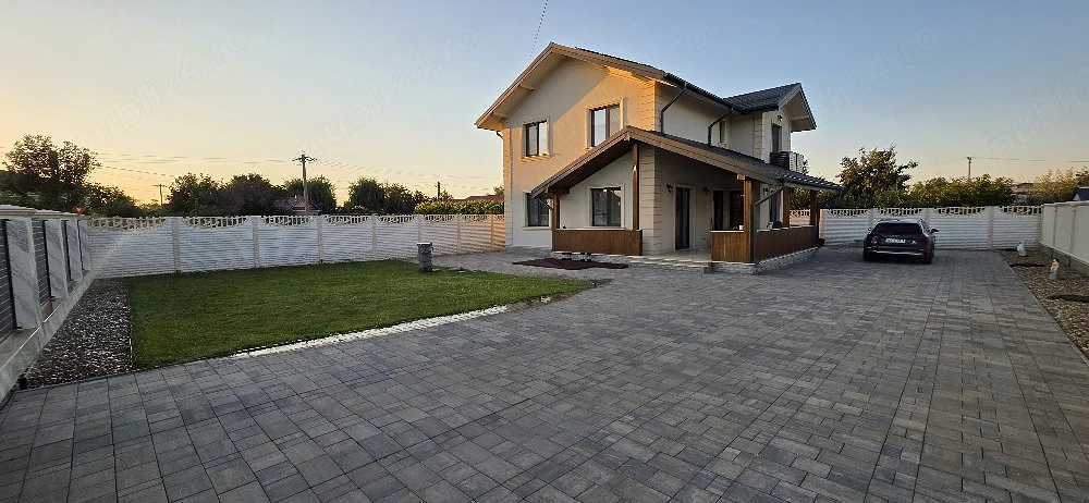 Casă modernă P+1+pod | Teren 600 mp | 163 mp + 30 mp terasă acoperită| Complet mobilată și utilată