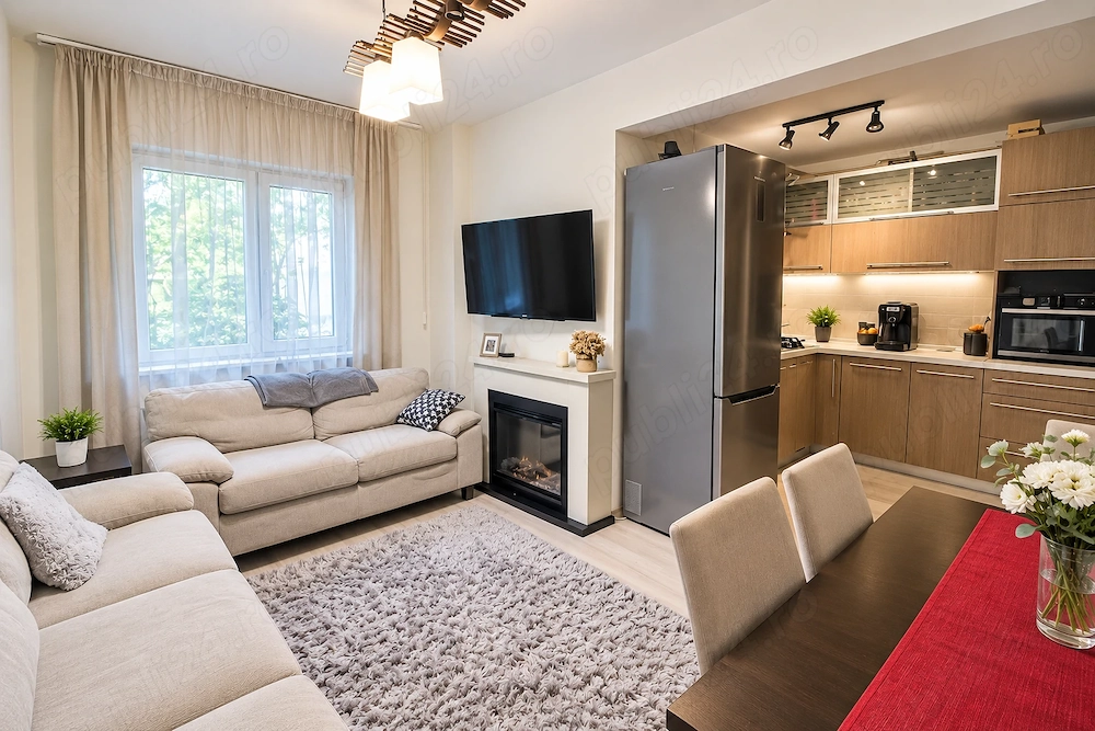 PROPRIETAR   Apartament 4 camere , 90 mp , 2 băi , complet mobilat și utilat , Cartier 9 Mai