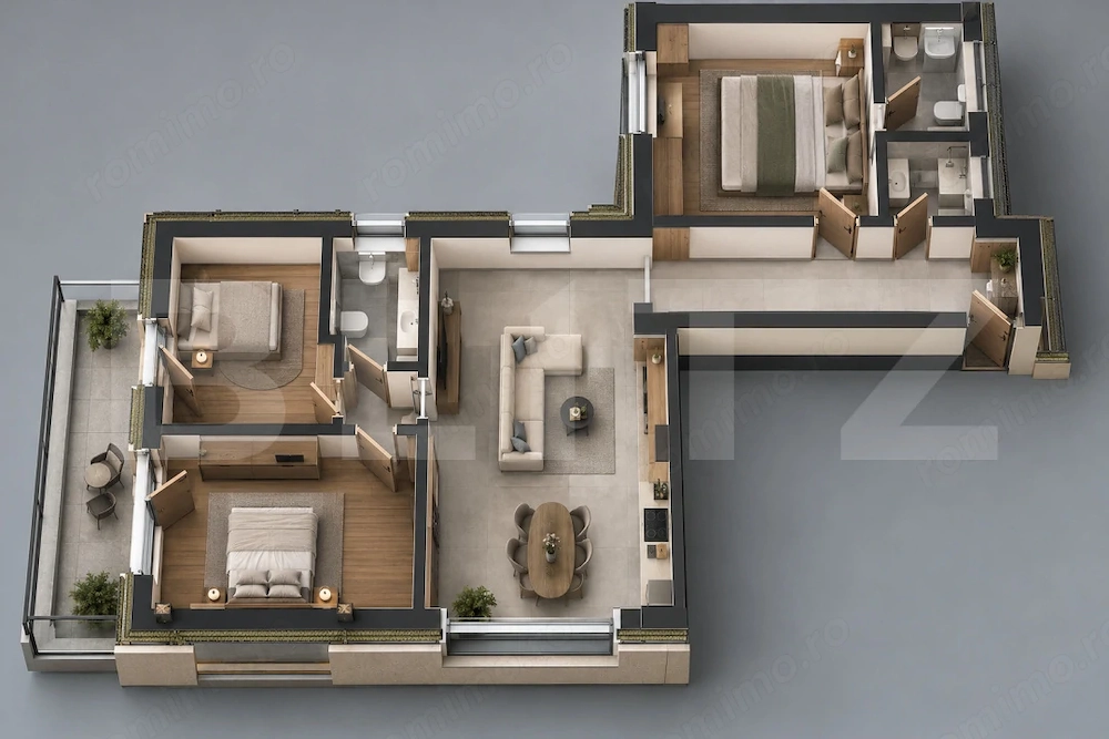 Apartament cu 4 camere, 95.77 mp, zona Marasti