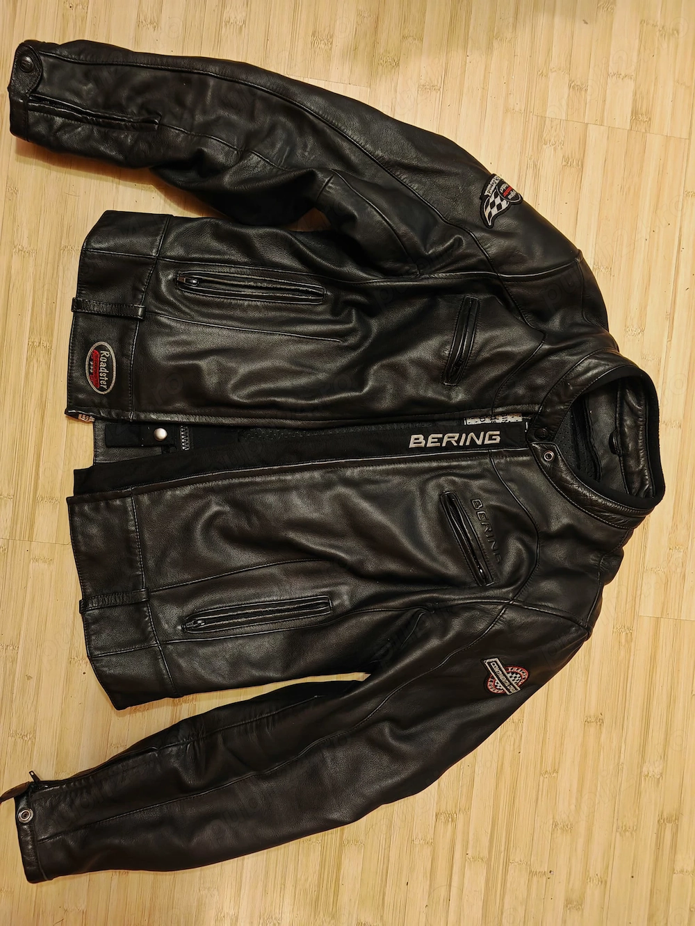 Geaca moto BERING piele naturala + protectii FULL marime M-L