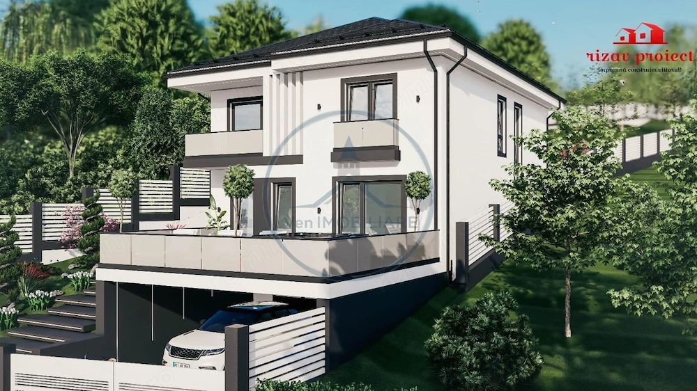 🏡 Casă la roșu, D+P+E, 223 mpu, teren 10 ari