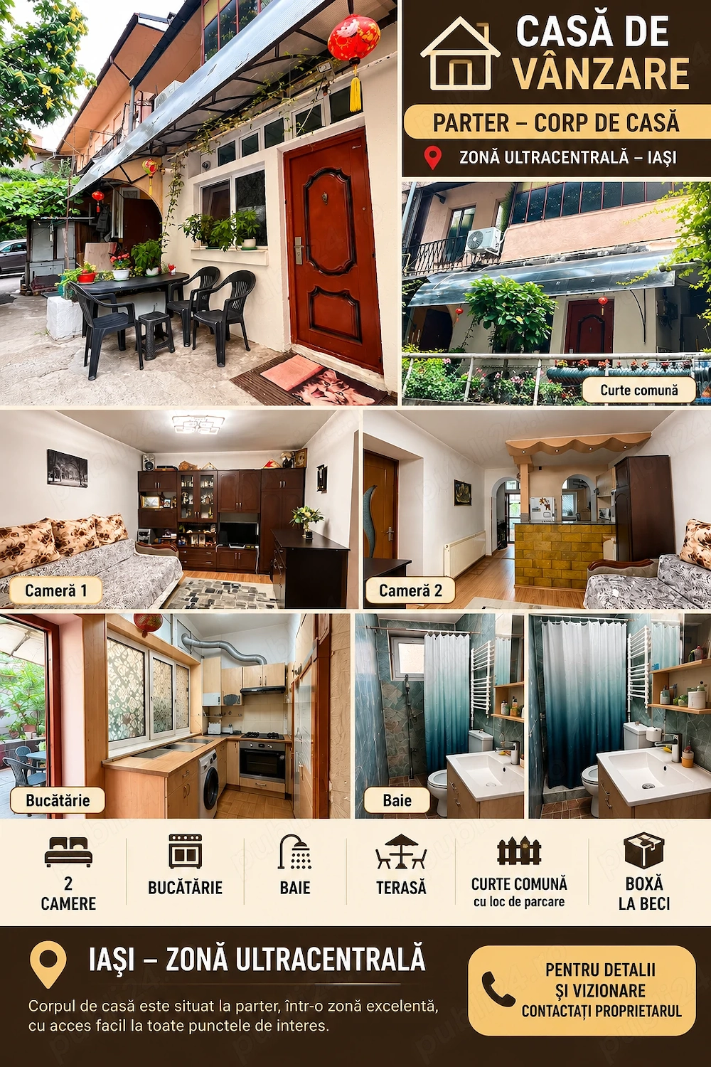 Vând parter de casa zona ultracentrala 