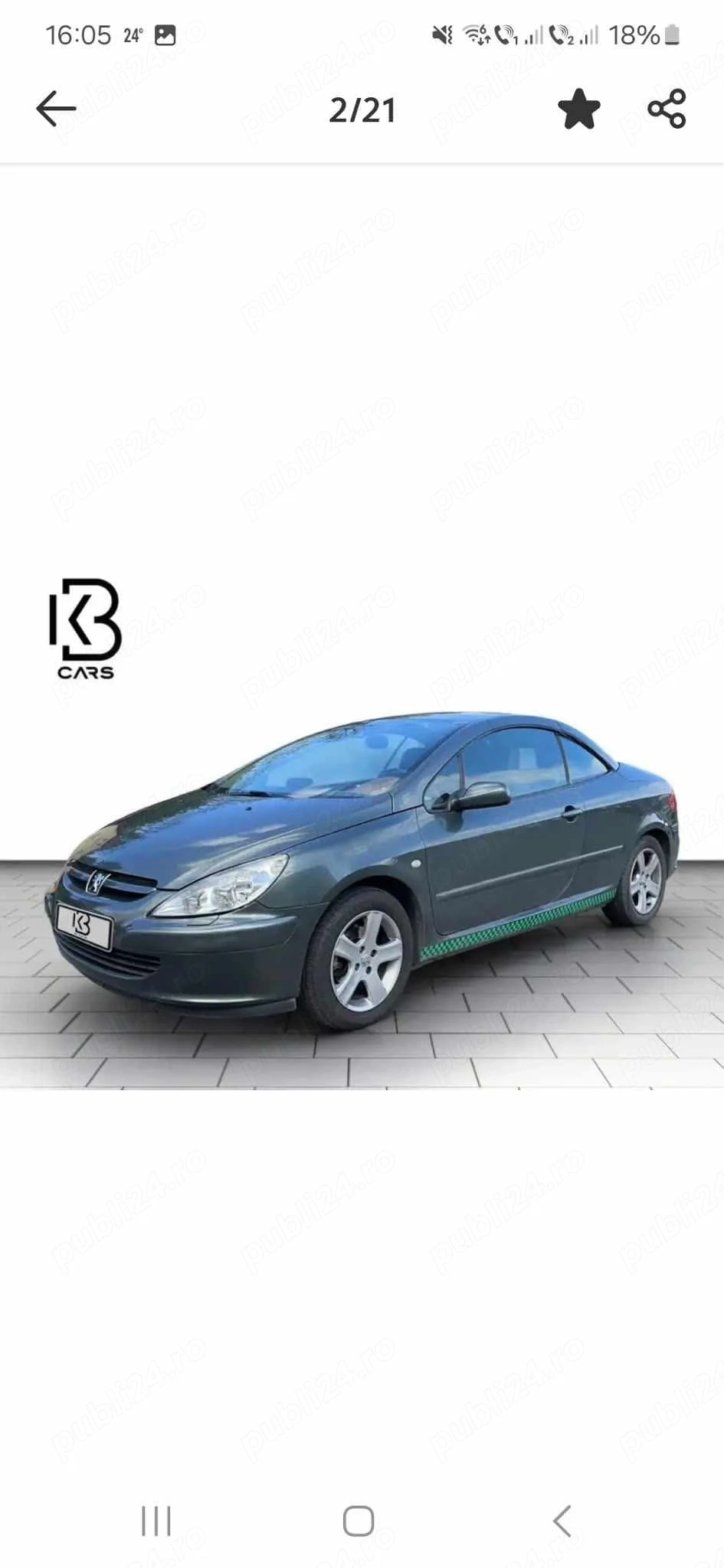 Vând Peugeot 307 decapotabil