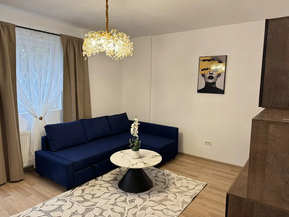 Apartament 2 camere cu grădină proprie de 60 mp   mobilat și utilat   Popești-Leordeni