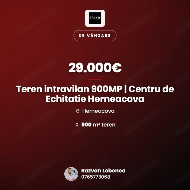 Teren intravilan 900 MP | Centru de Echitatie Herneacova 