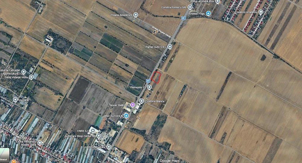 Vanzare teren 500 mp - Calea Bucuresti, deschidere la soseaua principala, Comuna Berceni -Vidra