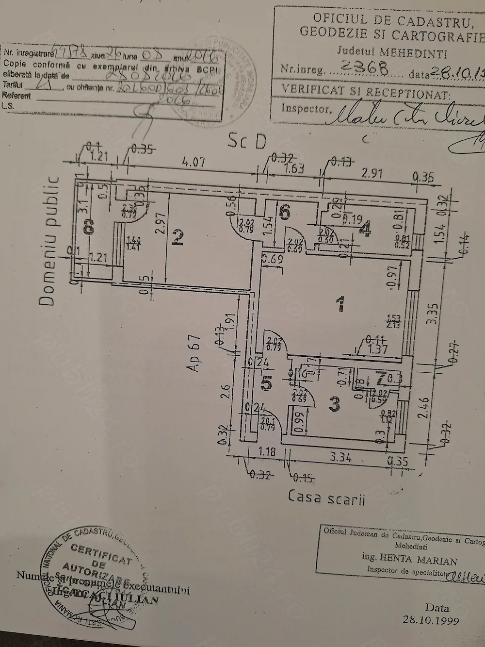 Vand apartament 2 camere Crihala