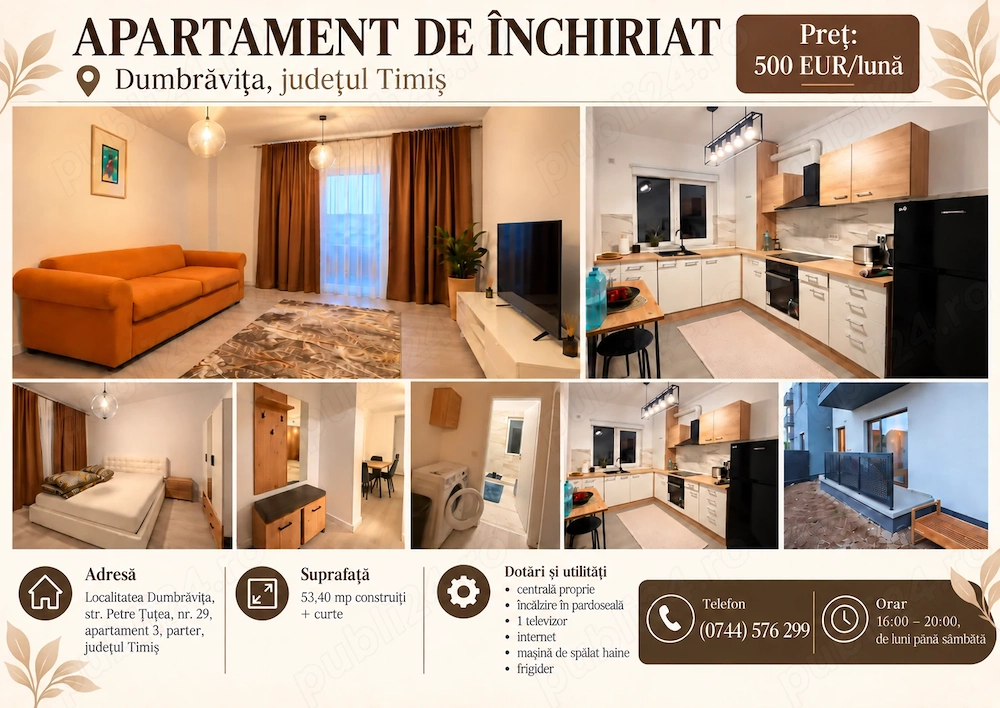 Apartament de inchiriat localitatea Dumbravita