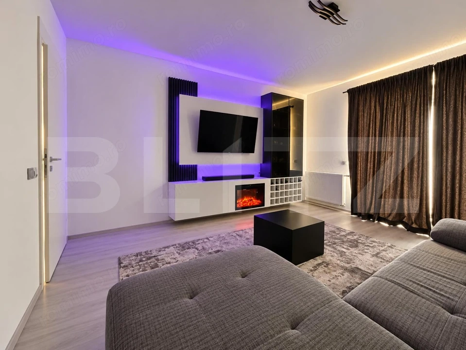 Apartament modern cu 3 camere, șemineu, 2 balcoane și parcare – Avantgarden 3