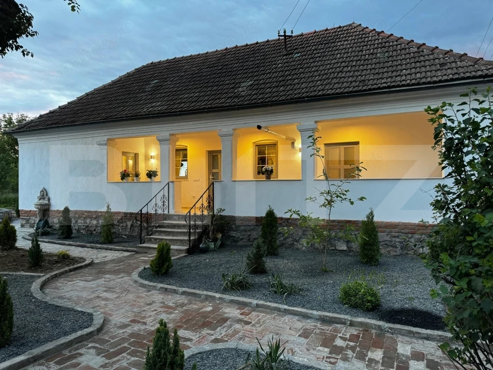 Casă cu istorie din 1914, renovată, curte amenajată deosebit – Băcia