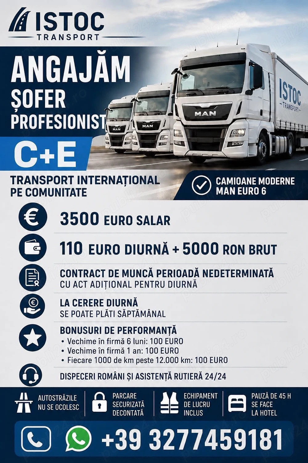 Angajam Soferi C+E pentru comunitate 