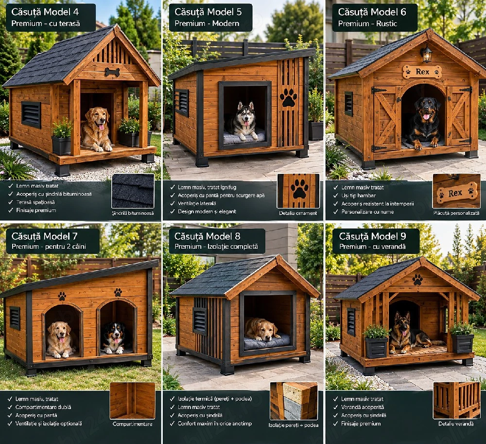 Jardiniere din Lemn Premium & Căsuțe pentru Câini la Comandă   Design Elegant, Finisaje de Calitate 