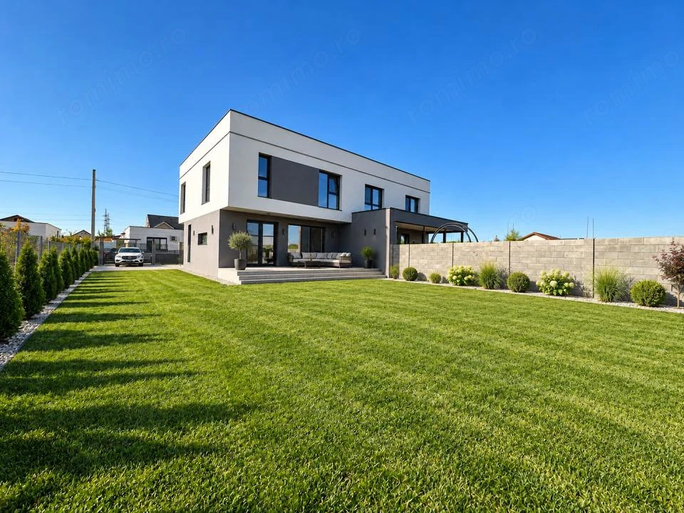 Duplex modern cu 4 camere, 3 bai si teren de 341 mp | Mosnita Noua