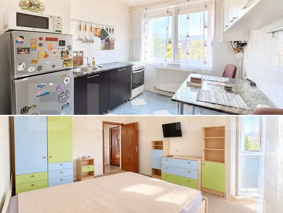Apartament 2 camere de renovat, 45 mp, centrală proprie, balcon – Astra