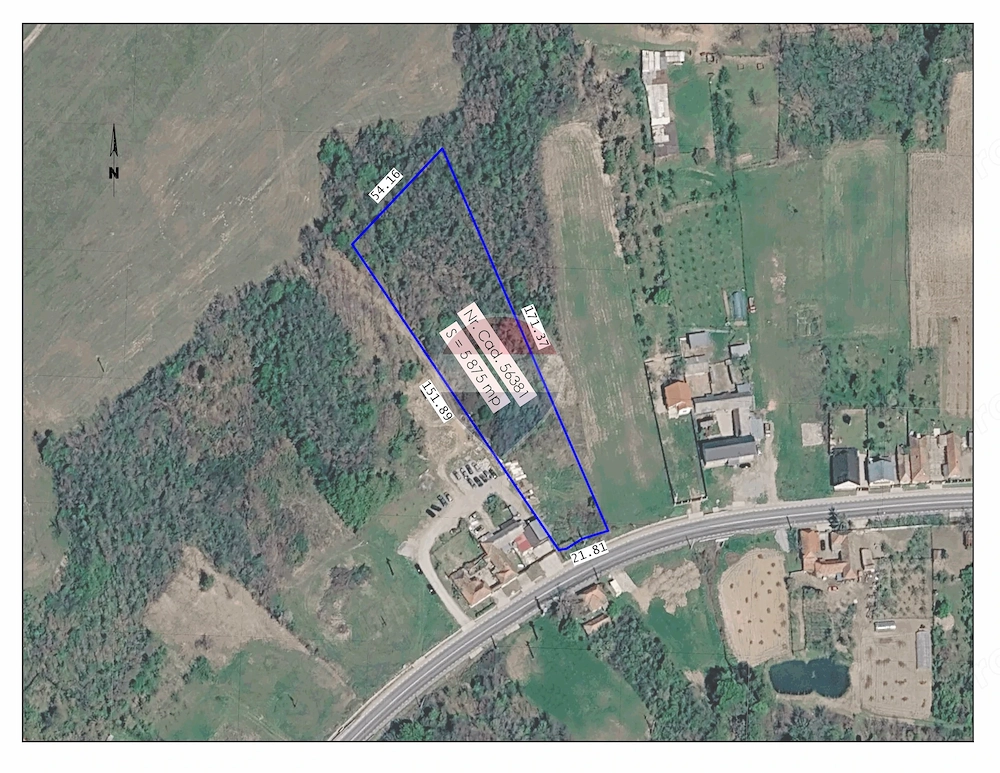Teren intravilan de vânzare la șosea, front la E79, în Hidișelu de Sus