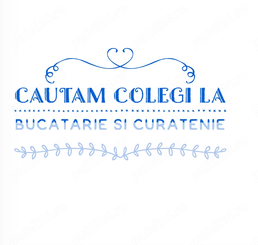 Angajam la Curatenie si Bucatarie full time sau part time