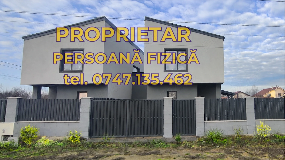 PROPRIETAR, Duplex nou Mosnita Noua, 3 camere, curte privată, pompa caldura racire