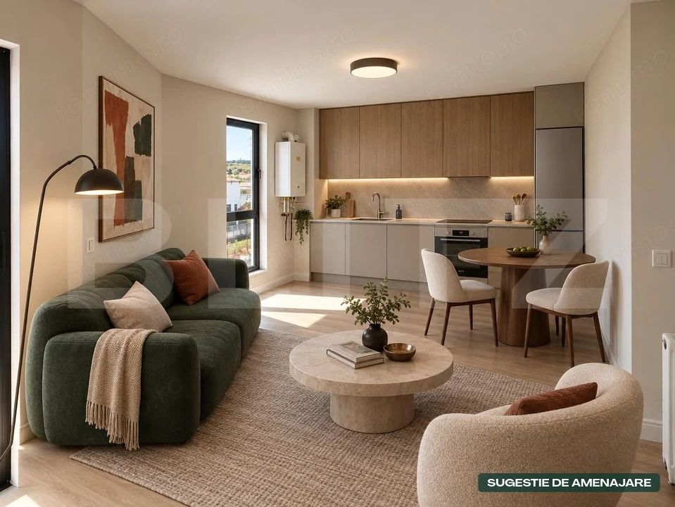 Apartament nou, 1 cameră, 35 mp – Vișan, zona Bucium bloc 2026