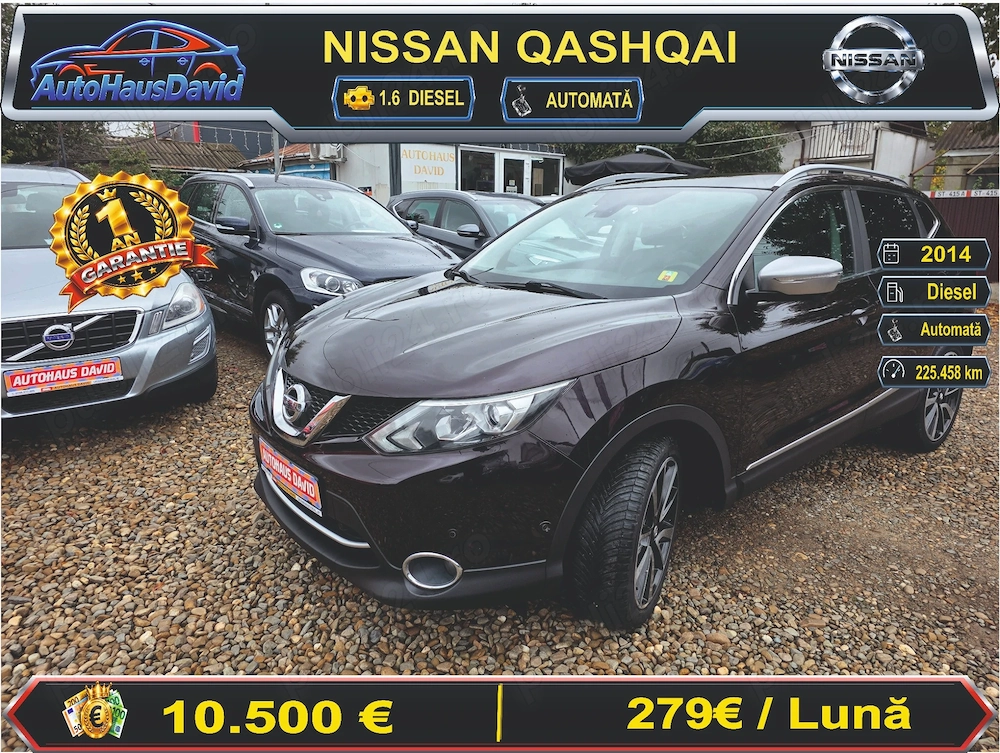 Nissan Qashqai Tekna 2014 1.6 dCi 130 CP Automat Panoramic Piele Navigație