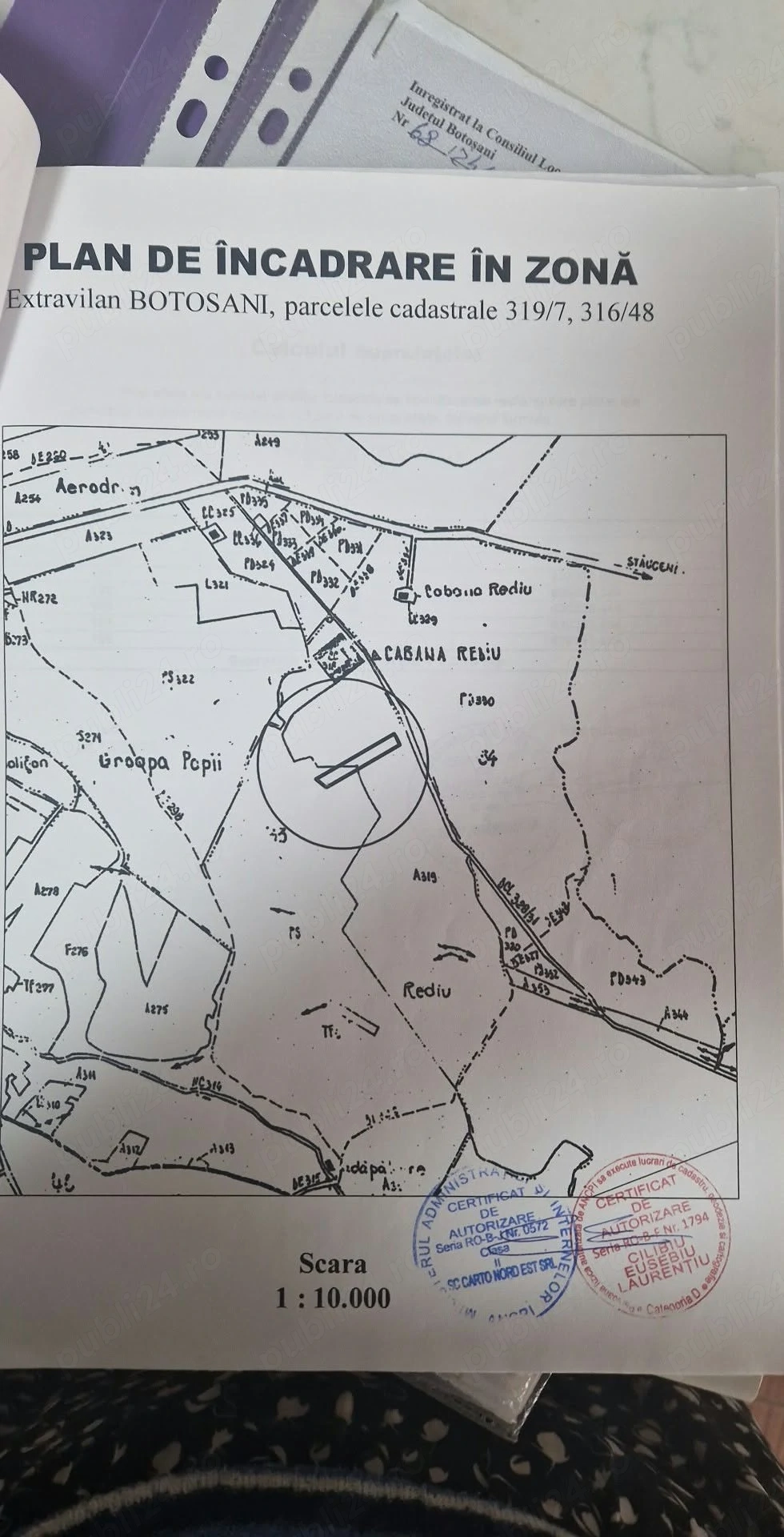 Pamant de vanzare zona Rediu