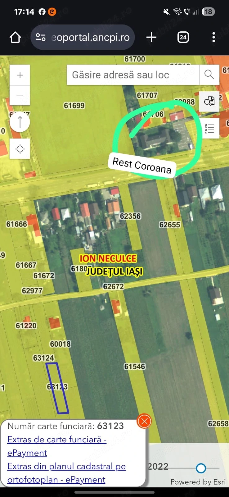 Terenuri pentru casă sau investiție, cu acces la drum   Războieni, Iași